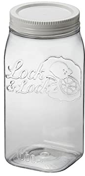 Lock & Lock 1 Litre Door Pocket Canister, 8.5 x 8.5 x 18.5 cm