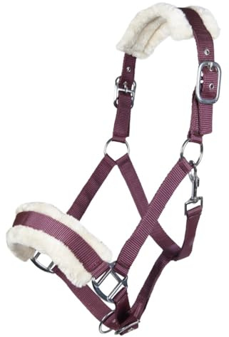 HKM 11796 Grimma Bischugn, plyschstoppning, hästgripare, vinröd, fullblod