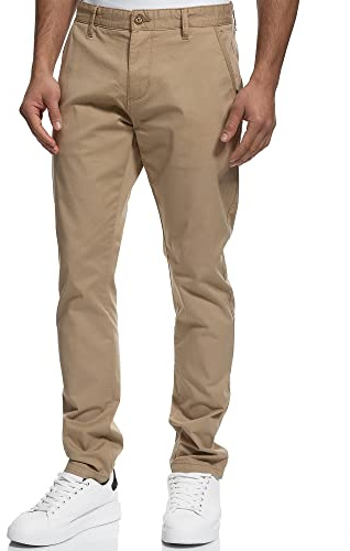 Indicode Herren Cherry Chinohose Stretchhose | Chino Herrenhose Stretch Stoffhose Cornstalk, 38/34