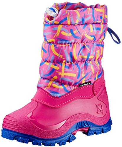 Spirale Sydney Stivali da Neve per Bambini, Stivali per Bambine con Tomaia Idrorepellente e Imbottitura In Pile Isolante, Chiusura con Collo Aggiustabile con Laccio, Fucsia, 27 EU