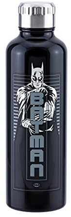 Paladone Batman Metal Water Bottle | Officially Licensed Superhero Merchandise, Schwarz