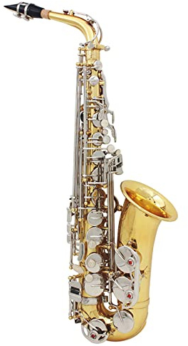 Btuty Etched Polished Brass Alto Saxophone Eb E-Flat Natural White Shell Button Woodwind Instrument with Case Gloves Mute Cleaning Cloth Belt Brush