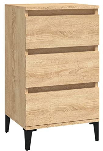 vidaXL Mesita de Noche Madera contrachapada Roble Sonoma 40x35x70 cm