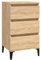 vidaXL Mesita de Noche Madera contrachapada Roble Sonoma 40x35x70 cm