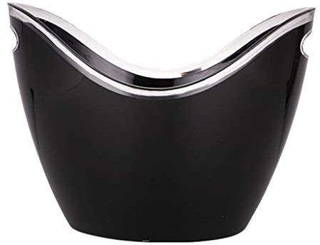 SkVLf Secchiello per Il Ghiaccio Trasparente di Grande capacità da 8 Litri - Raffreddatore per Champagne Ecologico per Bar, Feste e Uso Esterno