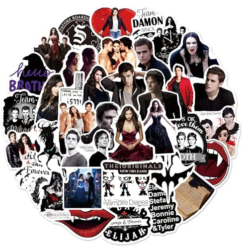 The Vampire Pack d'autocollants 50 pièces | Autocollants pour adultes, voiture, ordinateur portable, bouteilles d'eau, autocollants pour adolescents, autocollants en vinyle mignons