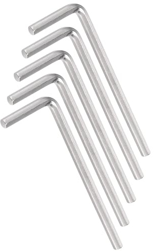 TA-VIGOR 5Pcs 3mm L-Shaped Hex Key Wrench Set, CR-V Steel Metric Allen Wrenches for Electronics Repair, Furniture Assembly, and DIY Projects