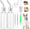 Trinkflasche Kaninchen, Hamster Meerschweinchen Trinkflasche, Hasentränke, Nagertränke, Hängend Automatische Haustier Wasserspender Kleintiertränke Stehend mit Halterung, Bürste enthalten