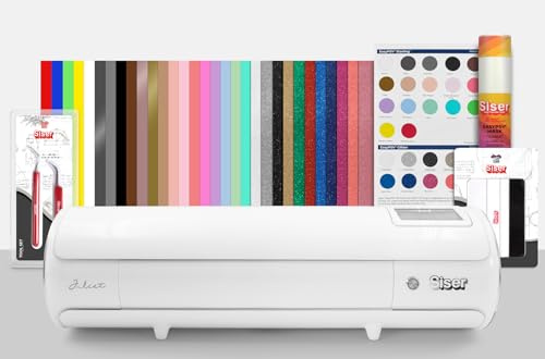 Siser Juliet® Pacchetto Vinile – Plotter da Taglio ad Alta Definizione con Vinile Autoadesivo, Spatolina e Accessori – Ideale per Carta, Etichette, Decorazioni e Crafting