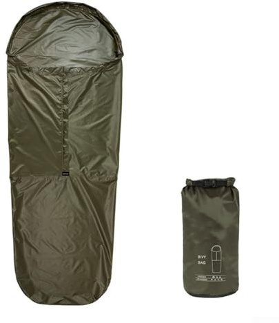 Sac de bivouac compact et imperméable pour le camping et la randonnée avec technologie réfléchissante thermique et matériau respirant léger pour l'extérieur (vert)