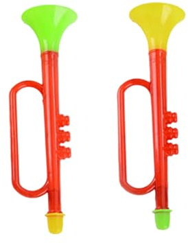 Gatuida 10 Piezas Trompeta de Plástico, Juguetes Trompeta de Vítores Color Aleatorio, Herramienta de Animación para Fiestas y Eventos Infantiles