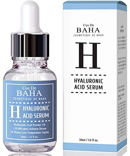 Cos De BAHA (H) Pure Hyaluronic Acid 1% Serum 10000ppm for Face (30ml) - Korean Skin Care for Anti Aging
