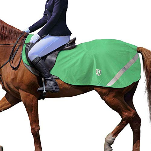 Harrison Howard Climax Pferdetrainingsdecke Wasserdichtes Hi-Vis-Futter Wettkampfteppich Fleece Sommer Grün M