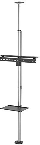 Maclean MC-791N Telescopic TV Holder Ceiling and Floor TV Bracket with Shelf for QLED, OLED, LED, LCD 37 -70 max. 30 kg