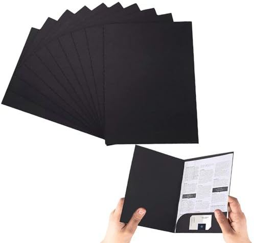 Lot de 10 Chemise Cartonnée avec Rabat à Pochettes A4 Sous-Chemises en Papier Kraft Dossier de Fichiers à Insertion Porte Document Organisateur Stockage Contrat Presentation Rapports