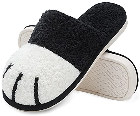 MAXTOP House Slippers for Women Indoor Gifts Cat Paw Cute Fuzzy Slippers