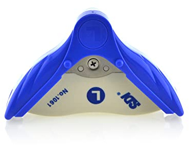 Cortador de Ángulos L - (Troquel de esquinas en redondo) 10 milímetros, ideal para papel, manualidades, fotos, etc. - by SDI por Office Box (Azul)