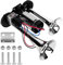 CPROSP 12V Drucklufthorn mit Kompressor, Druckluft-Doppelhorn, 12v 125db Hupe Luft Horn Gesamtlänge 210 mm