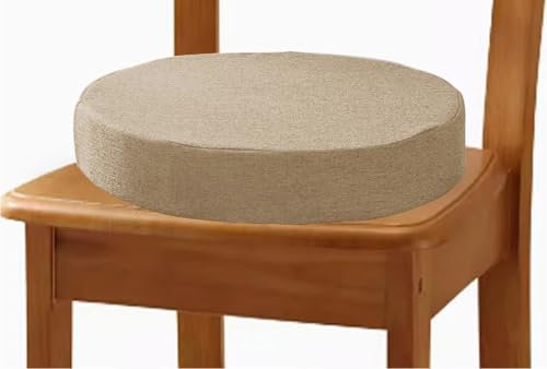 seokor Cuscini Rotondi per Sedie Cucina, 30/40/45/50cm Cuscino per Sedia da Pranzo, Rimovibile Cuscini per Sedia Rotondi per Esterno, Giardino, Cucina, Ufficio(A4,50x10cm/19.6x4in)