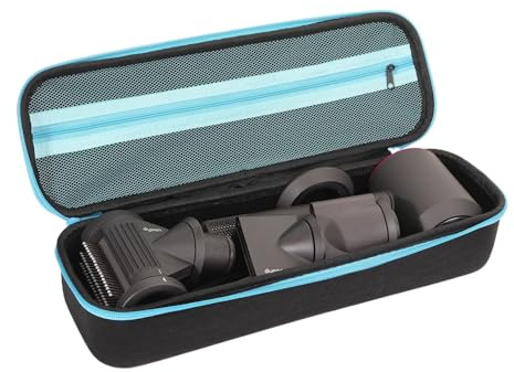 Hosoncovy Custodia da viaggio per asciugacapelli e ugelli Dyson Supersonic (solo borsa vuota), Nero e blu., 39.5 x 12.5 x 12 centimeter, Custodia per il trasporto