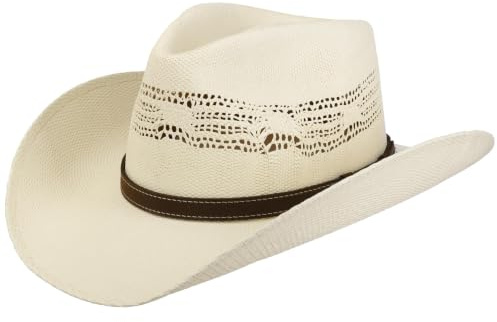 CHAPEAUSHOP Western Vented Toyo chapeau bande en cuir Unisexe Printemps Ete