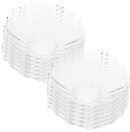 Cabilock 12pezzi Raccoglitore Cera per Candele Protezione Antigoccia per Candelieri Piatto Impedisce Cera Protegge Tavolo per Portacandele Accessori per Candele