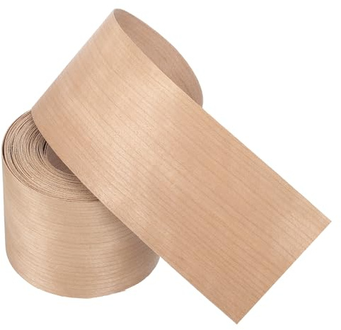 PATIKIL Nastro per bordi in legno di ciliegio, 7,6 cm x 7,6 m, pre-incollato, flessibile, con adesivo a caldo per il restauro di mobili