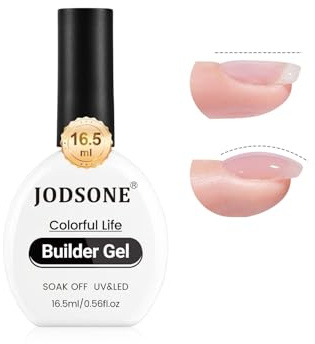 JODSONE Builder Gel Clear Builder Smalto per unghie da 16,5 ml per addensare, rafforzare, costruire, allungare e mantenere l'effetto nail art per un lungo periodo di tempo e regalo di nail art per