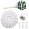 Jicyor Hochzeitsblumenstraußhalter mit Weiß Plastik Griff Praktisch Schaumstraußhalter Diamant Shape Flower Pins für Blumenarrangement Hochzeitsstraußzubehör
