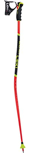LEKI Bastone da Sci Unisex per Adulti, Rosso Brillante, Giallo Neon, 120