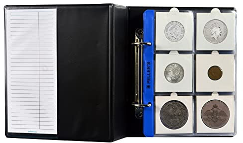 Álbum de colección para piezas de cartulina, 120 fundas de 50 x 50 mm. Archivador S con 20 hojas