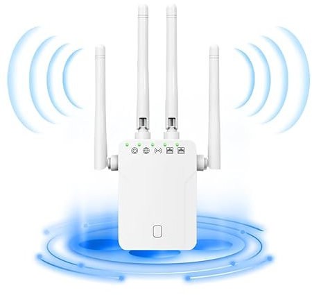 Repetidores WiFi, repetidores WiFi de 1200mbps, amplificadores WiFi inalámbricos de Doble frecuencia 5ghz y 2,4ghz con WPS, amplificadores WiFi/repetidores domésticos y de Oficina