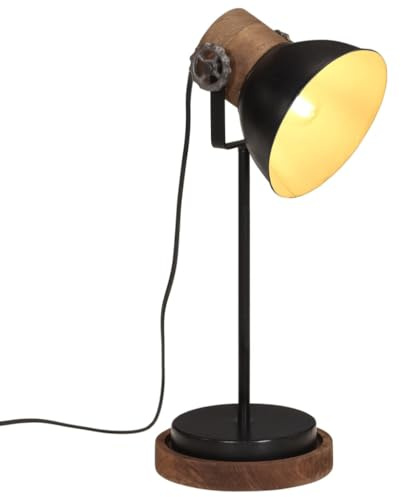 vidaXL Skrivbordslampa 25 W svart 17x17x50 cm E27