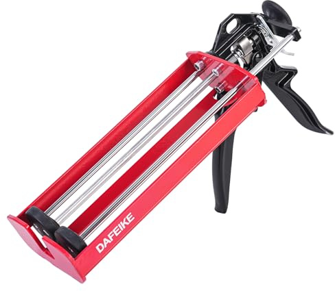 DAFEIKE 20oz 22oz Epoxy Gun Dual Cartridge Gun Epoxy Anchoring Adhesive Applicator for 600 ml/650ml, Red