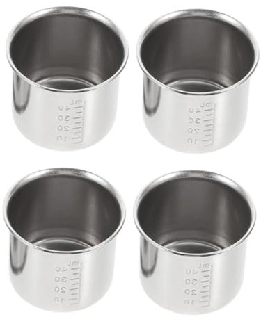 ABOOFAN 4piezas Tazas Medidoras Para Vaso Medidor Báscula Acero Inoxidable Durabilidad y Precisión