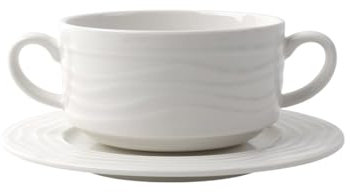 Holst Porzellan MD 125 MD Melody - Juego de 2 tazas de sopa (porcelana, 0,25 L, 9,6 x 14,2 x 5,5 cm, 2 unidades)