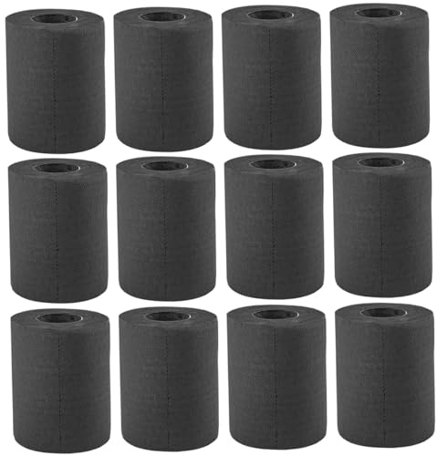 Schwarzes Toilettenpapier, 12 Stück 4 Ply Weiche saugfähige Toilettenrollen für Zuhause, Büro, Hotel