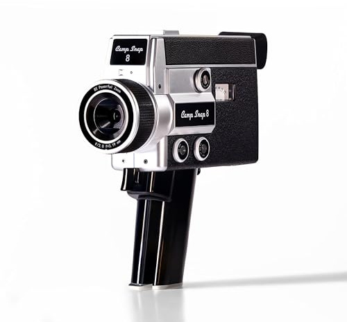 Camp Snap CS-8 Videocamera digitale – Videoregistratore 2.7K per Youtube, fotocamera senza schermo, zoom digitale 8X, con 5 filtri di pellicola personalizzabili, scheda SD inclusa e batteria