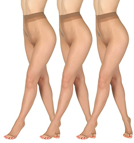 BANANALU Medias sin dedos extra finas 8 Den transparentes Open Toe, L