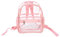 TOPINCN Sac à Dos Transparent, Bandoulière Réglable Imperméable PVC Voir à Travers Le Sac à Dos Poignée en Nylon Bas Mignon Grand Espace de Rangement pour Étudiant pour Voyage (Rose)