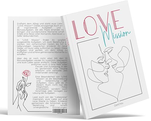 DaniChou Love Mission – Couple Challenge-bok, 36 utmaningar med datumidéer för par, bok för par för att stärka relationen, presenter till par, kär och förlovade
