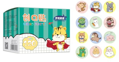 120 bende adesive di pronto soccorso, traspirante, impermeabile, mini adesivi emostatici rotondi per bambini bendaggi sportivi rotondi mini cerotti lavabili