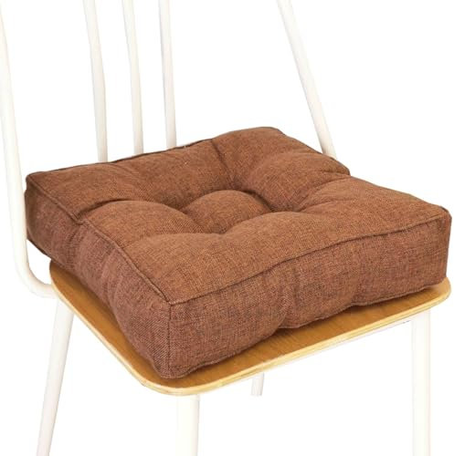 uyeoco Outdoor Stuhlkissen 40x40cm/50x50cm/45x45cm Gartenkissen Auflagen Sitzkissen StühleSitzauflage für Indoor und Outdoor Polsterung Steppkissen/Bodenkissen(S15,50x50X9cm/20x20X3.5in)