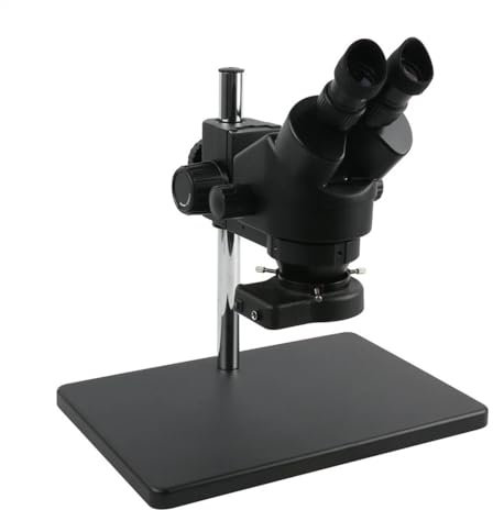 7X-45X Kontinuerlig Zoomförstoring Stereomikroskop Stereomikroskop, industriellt binokulärt mikroskop, LED-ljusring för lödning telefonkretskort(D)