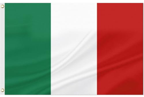 NJCXOLA 1 pcs Bandera palillo 90 * 150 cm Banderas Banderines de la República Italiana de, Bandera palillo, decoración del día Nacional del 2 de Junio, Barras Deportivas