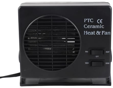 VOBOR 12V 300W Keramik Heizlüfter fürs Auto, Tragbarer Fahrzeugheizer und Entfroster mit Verstellbarer Montagehalterung für Sofortige Wärme im Winter und Sommer