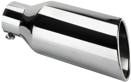 DGHBNP Tubo para Escape Coche Accesorios Coche Tubo de Escape Universal de 3 Pulgadas de Entrada y 5 Pulgadas de Salida, Longitud de 12 Pulgadas, anticorrosivo para automóvil.