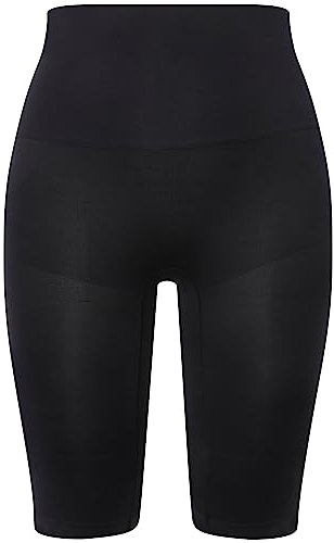 Ulla Popken Damen Miederhose, Knielang Hose, Schwarz (Schwarz 10), 46/48 Große Größen EU
