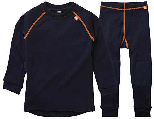 Helly Hansen HH LIFA Merino Baselayer Thermal Conjunto de Camisa y Pantalon, Unisex niños, Azul Marino, 2