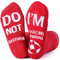 Dealswin Socken Lustiges Geschenk: DO NOT DISTURB I'M WATCHING FOOTBAALL, If You Can Read This Sock, Neuheit Socken für Männer und Frauen,Weihnachts,Freund,Party,Baumwollsocken mit Motiv